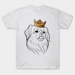 Tibetan Spaniel Dog King Queen Wearing Crown T-Shirt